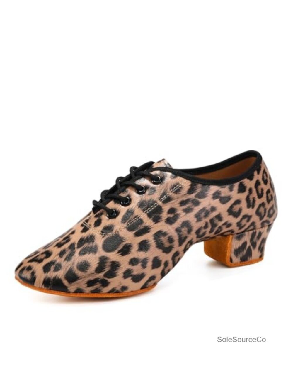 Womens Latin Salsa Ballroom Dance Shoes Block Heel Suede Sole